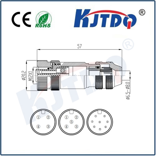 M12連接器 A型-現(xiàn)場接線式(組裝)系列 金屬屏蔽